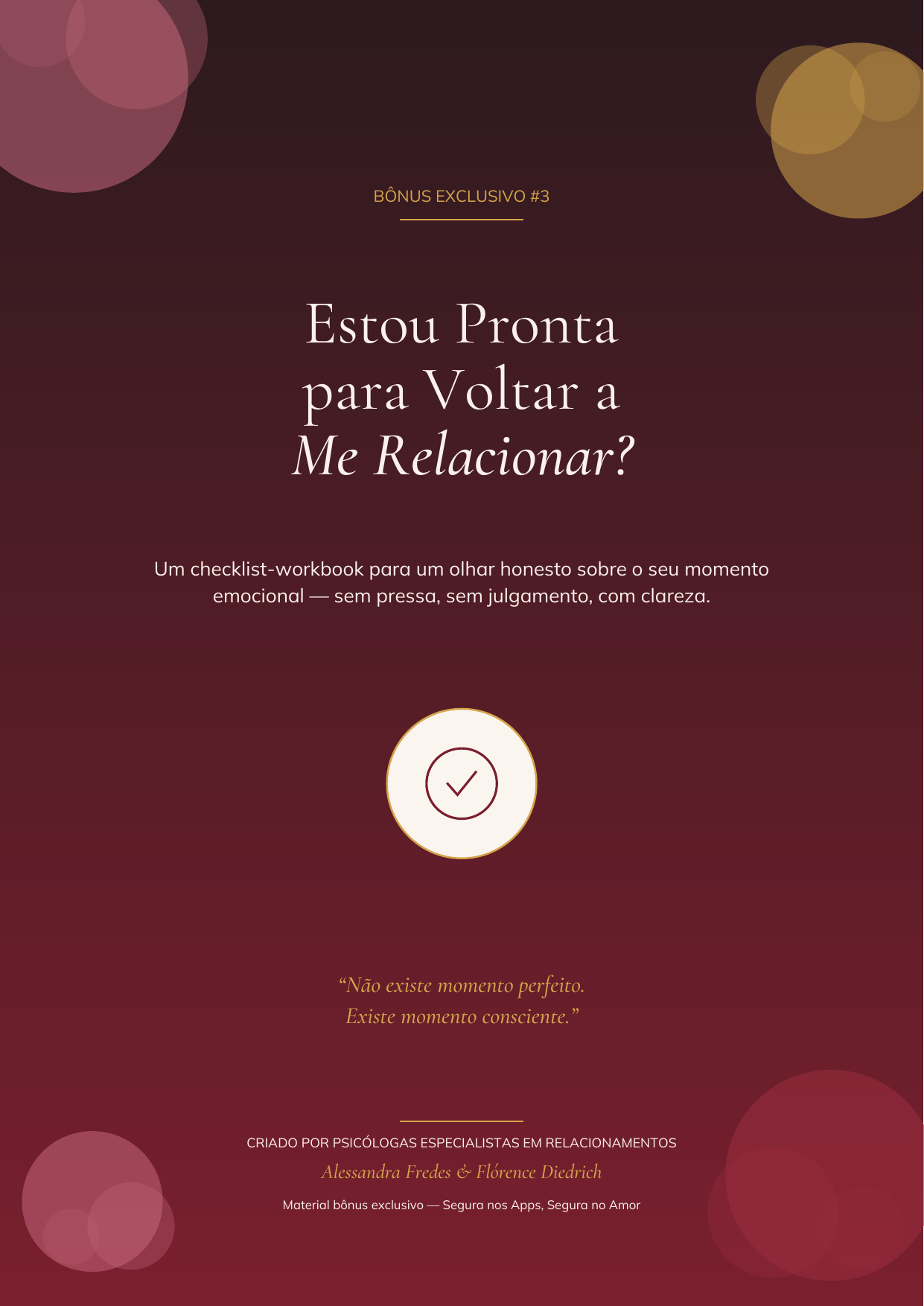 Capa do workbook Estou Pronta para Voltar a Me Relacionar?