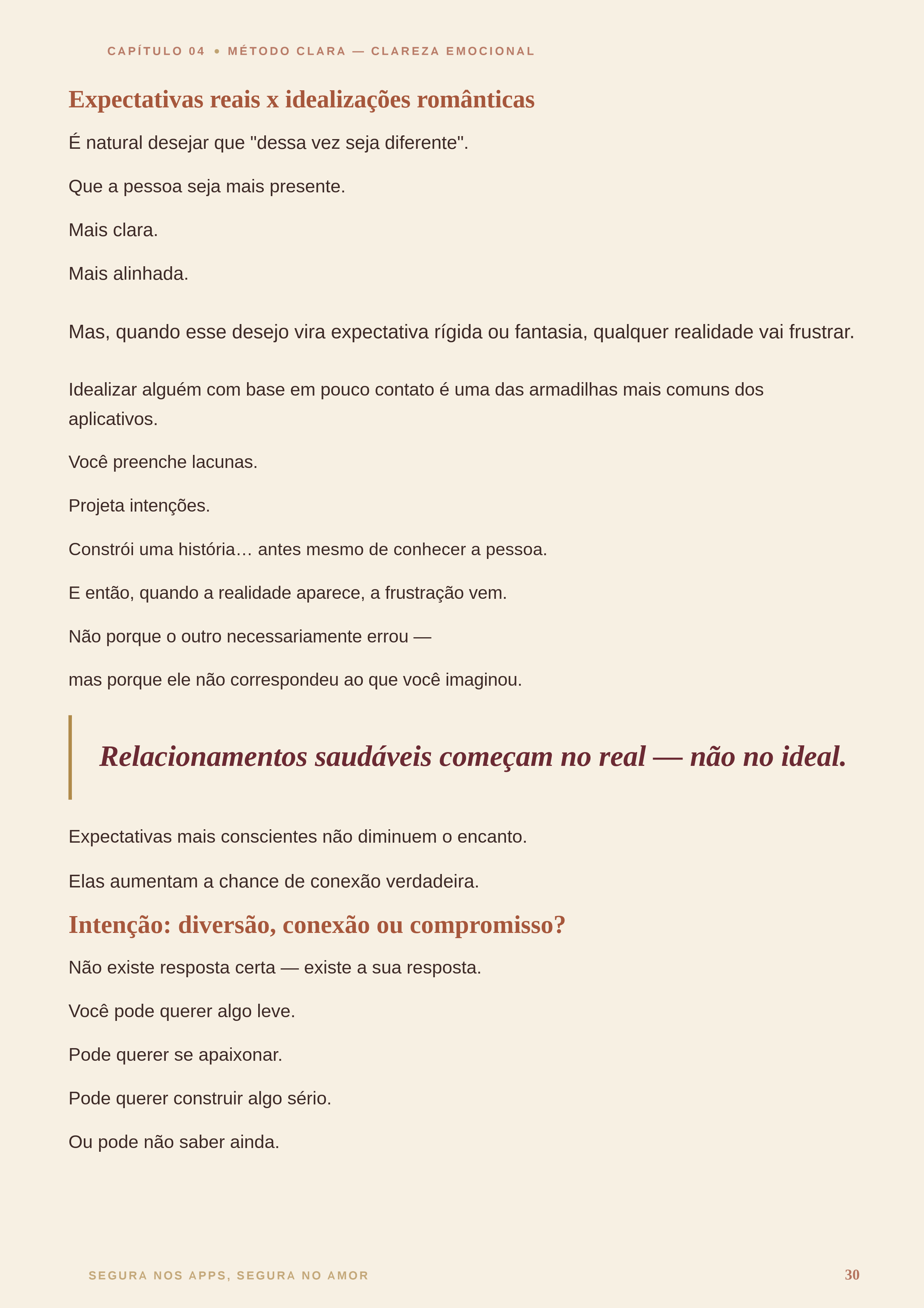 Página interna — Capítulo 4: Clareza é Poder